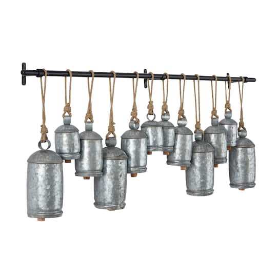 48" Metal Bohemian Decorative Cow Bells